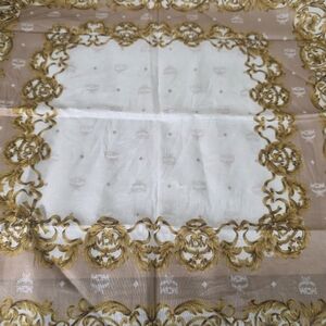 MCM Gold and Cream Scarf